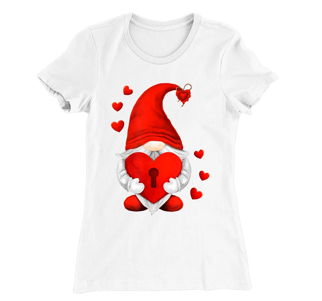 Valentines Day Gnome Decor For Women And Men Cute Love Heart T-Shirt, Women T-Shirt