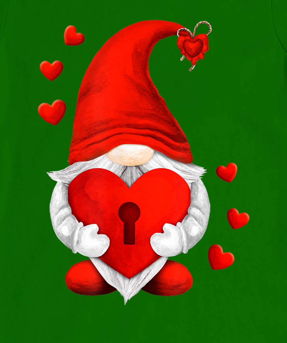 Valentines Day Gnome Decor For Women And Men Cute Love Heart T-Shirt, Women T-Shirt