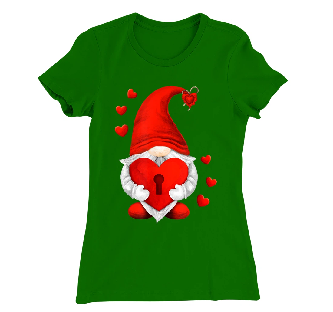 Valentines Day Gnome Decor For Women And Men Cute Love Heart T-Shirt, Women T-Shirt