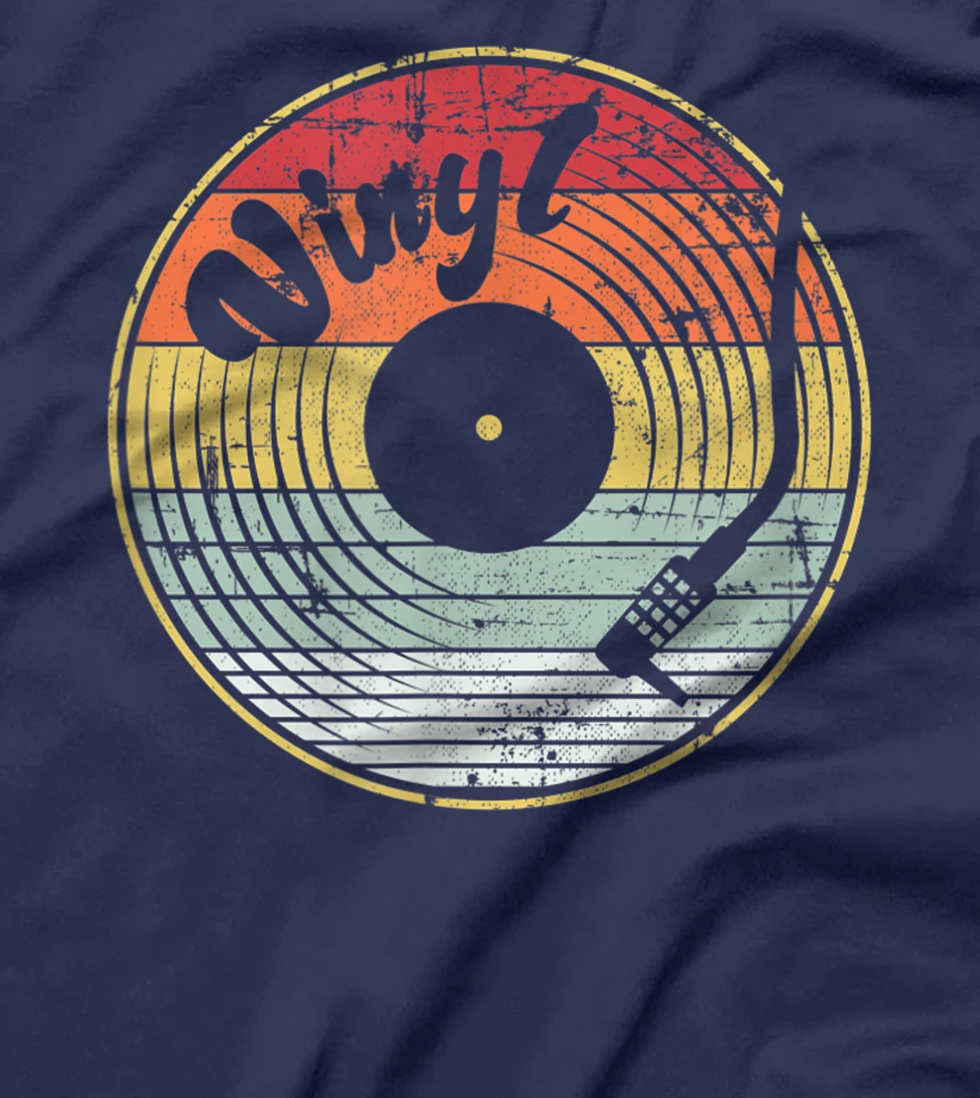 Audio Vinyl Record Retro Grunge Distressed Men Women Teens T-Shirt, Women T-Shirt