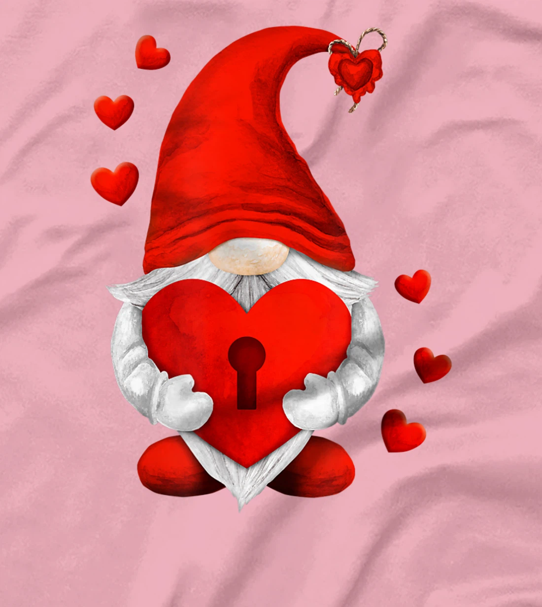 Valentines Day Gnome Decor For Women And Men Cute Love Heart T-Shirt, Women T-Shirt