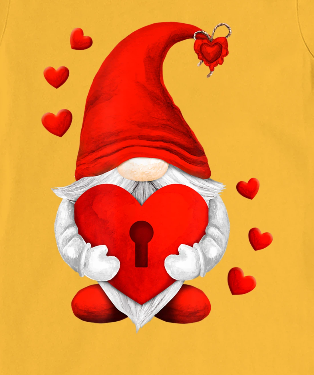 Valentines Day Gnome Decor For Women And Men Cute Love Heart T-Shirt, Women T-Shirt