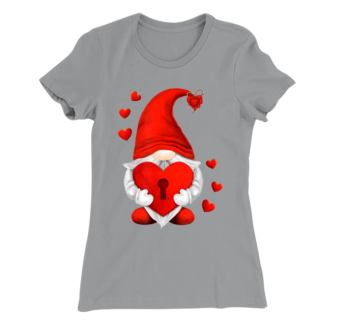 Valentines Day Gnome Decor For Women And Men Cute Love Heart T-Shirt, Women T-Shirt