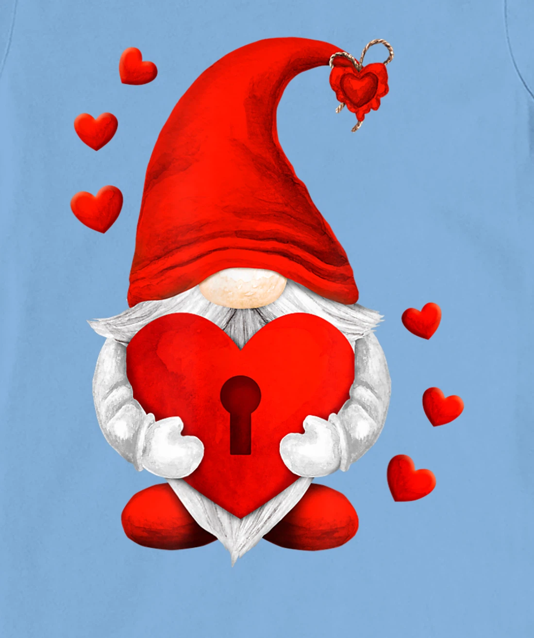 Valentines Day Gnome Decor For Women And Men Cute Love Heart T-Shirt, Women T-Shirt