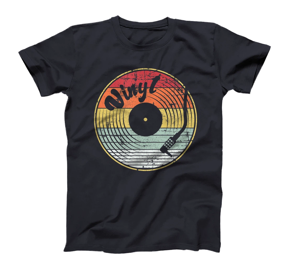 Audio Vinyl Record Retro Grunge Distressed Men Women Teens T-Shirt, Women T-Shirt