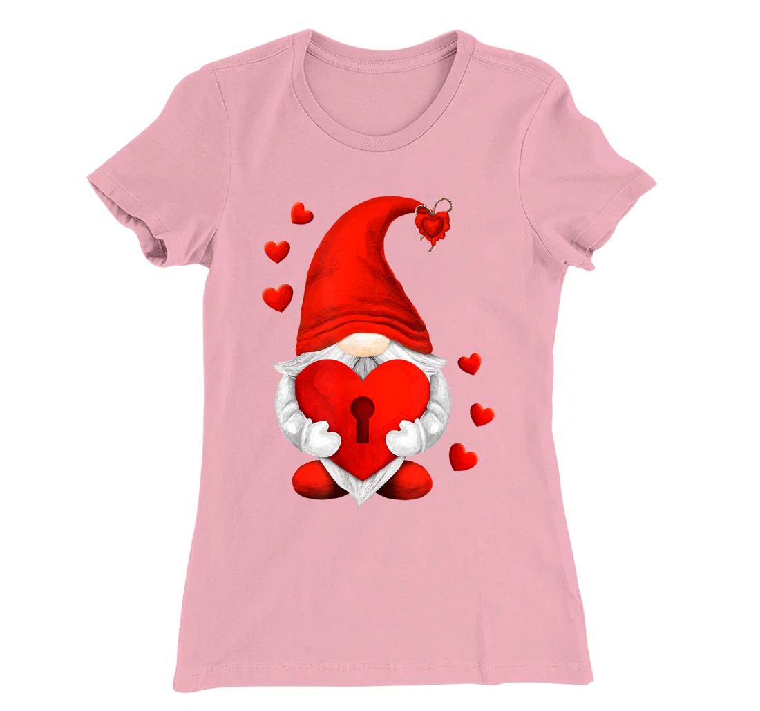 Valentines Day Gnome Decor For Women And Men Cute Love Heart T-Shirt, Women T-Shirt