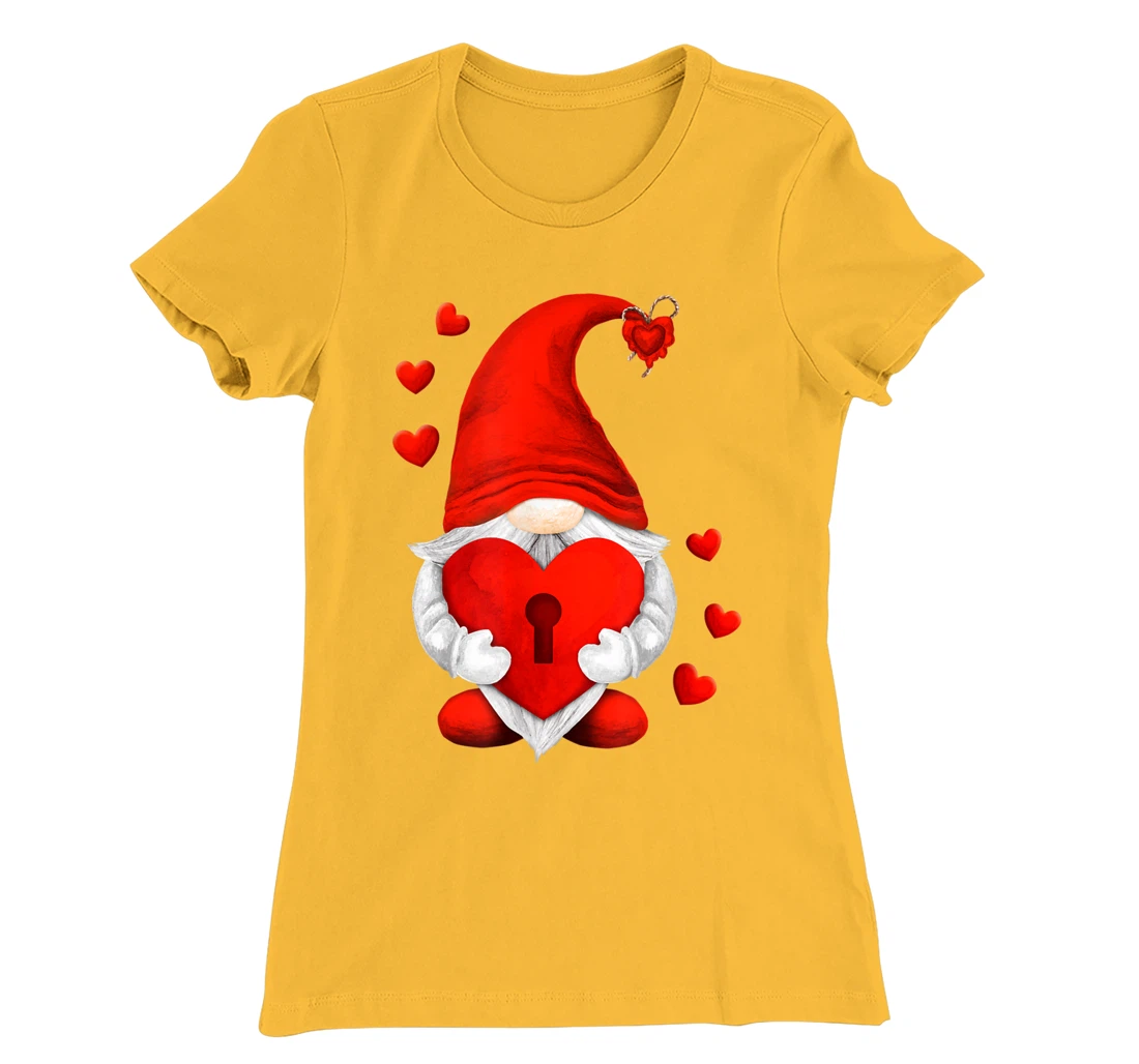 Valentines Day Gnome Decor For Women And Men Cute Love Heart T-Shirt, Women T-Shirt