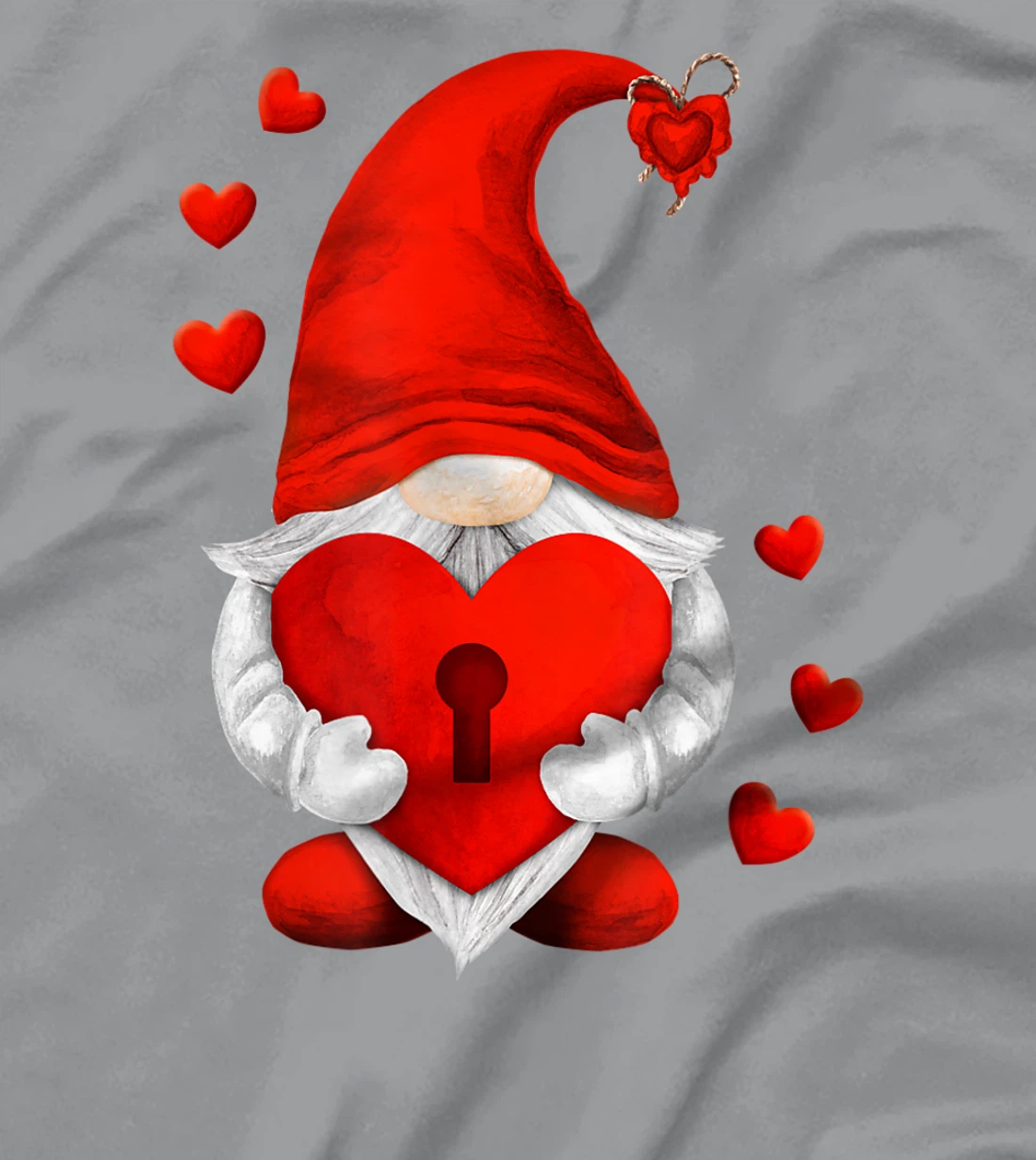 Valentines Day Gnome Decor For Women And Men Cute Love Heart T-Shirt, Women T-Shirt