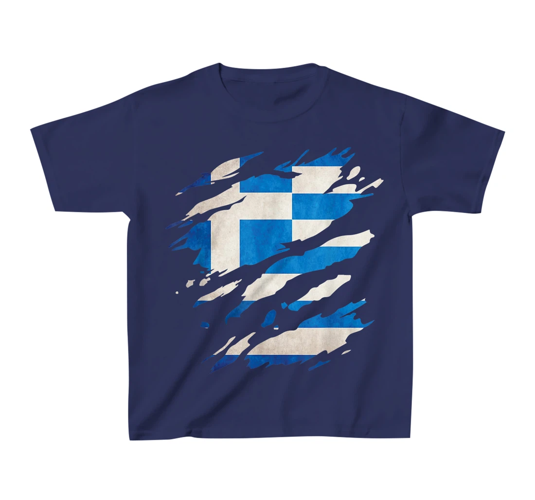 Greece - national flag, scratches, cracks T-Shirt, Kid T-Shirt and Women T-Shirt