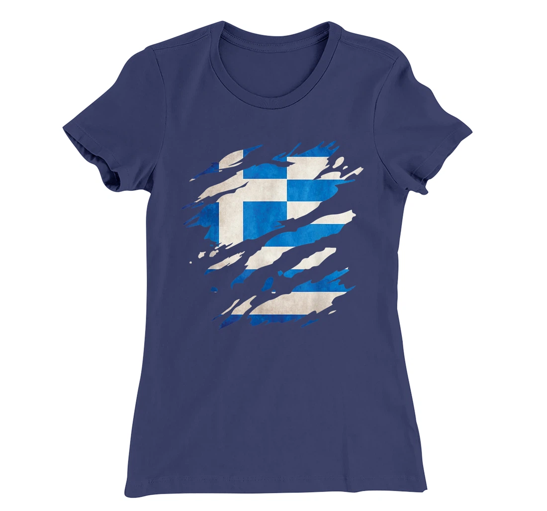 Greece - national flag, scratches, cracks T-Shirt, Kid T-Shirt and Women T-Shirt