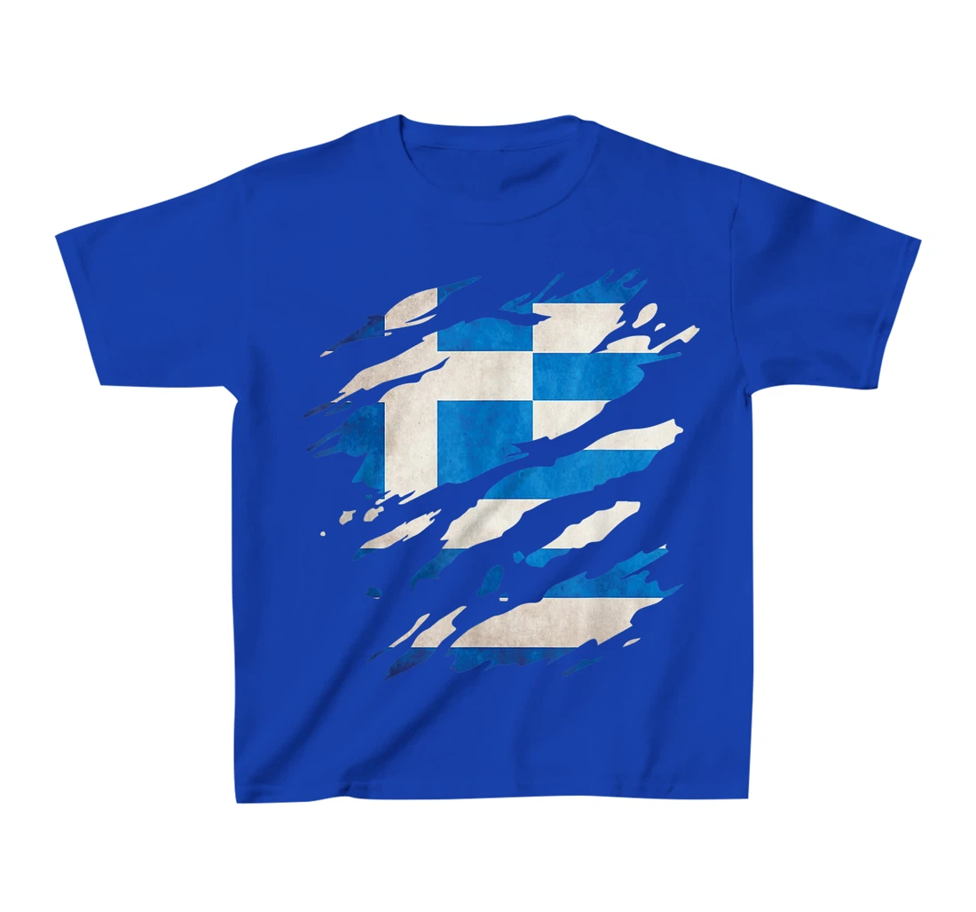 Greece - national flag, scratches, cracks T-Shirt, Kid T-Shirt and Women T-Shirt