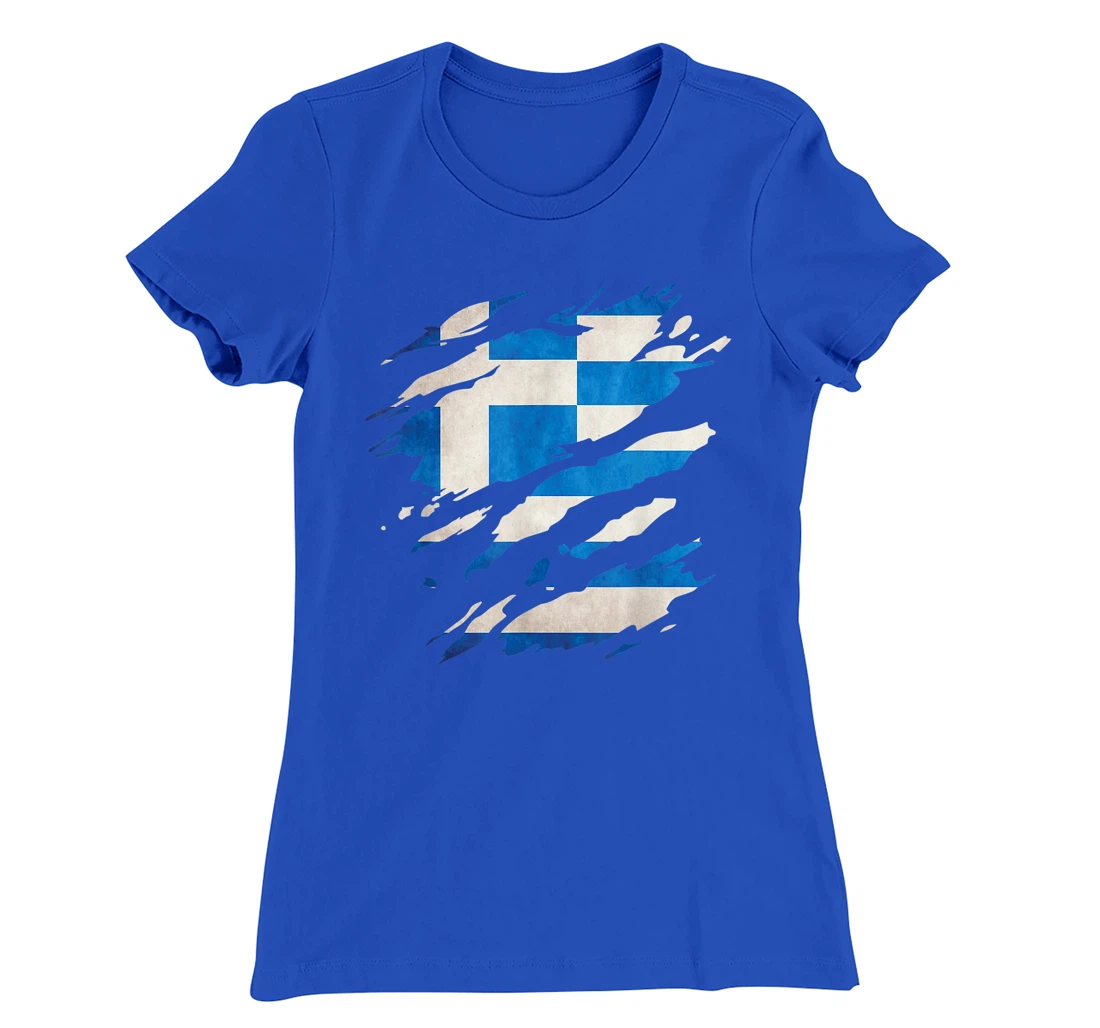 Greece - national flag, scratches, cracks T-Shirt, Kid T-Shirt and Women T-Shirt