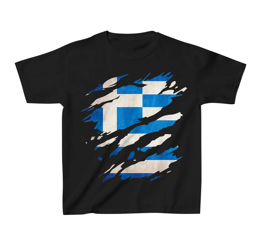 Greece - national flag, scratches, cracks T-Shirt, Kid T-Shirt and Women T-Shirt