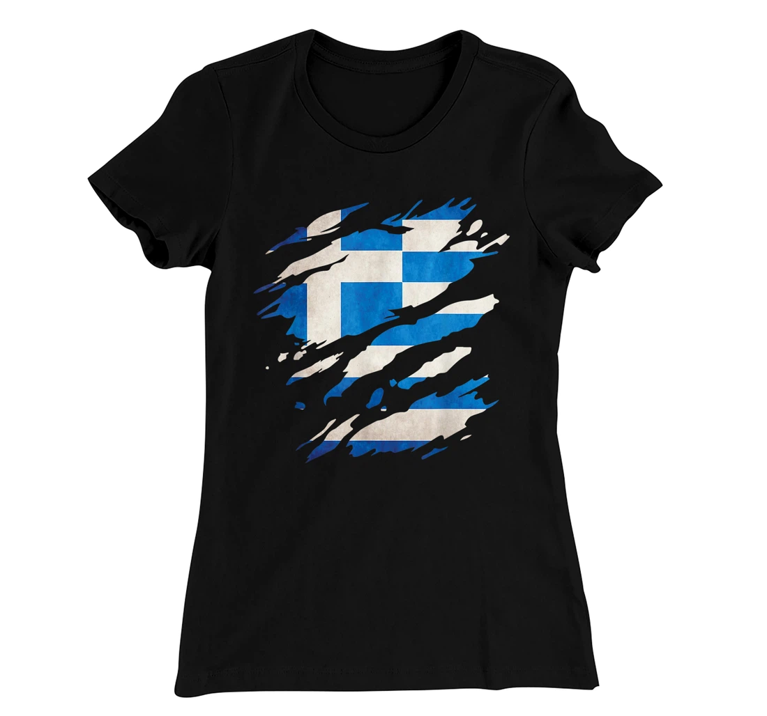 Greece - national flag, scratches, cracks T-Shirt, Kid T-Shirt and Women T-Shirt