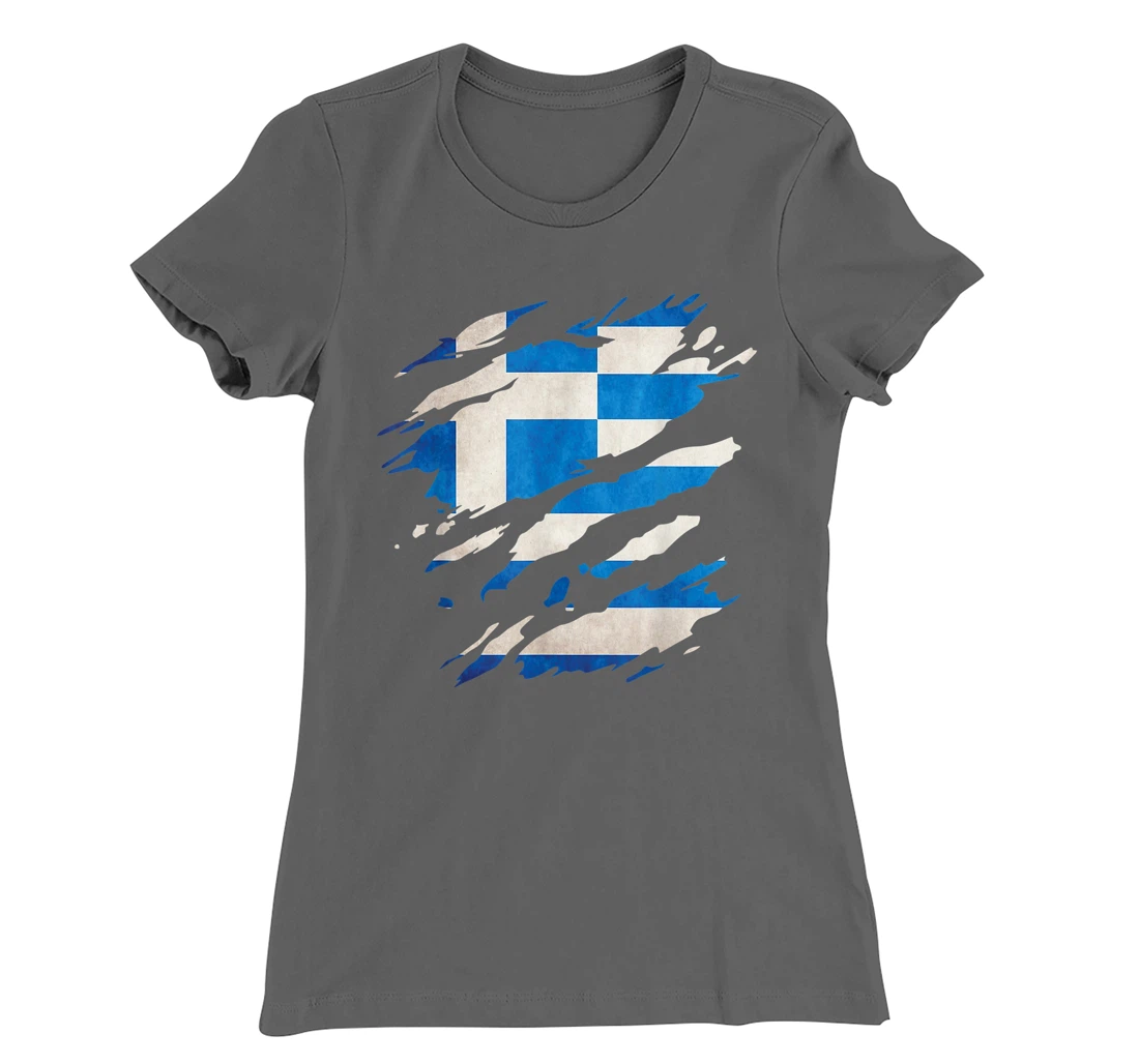 Greece - national flag, scratches, cracks T-Shirt, Kid T-Shirt and Women T-Shirt