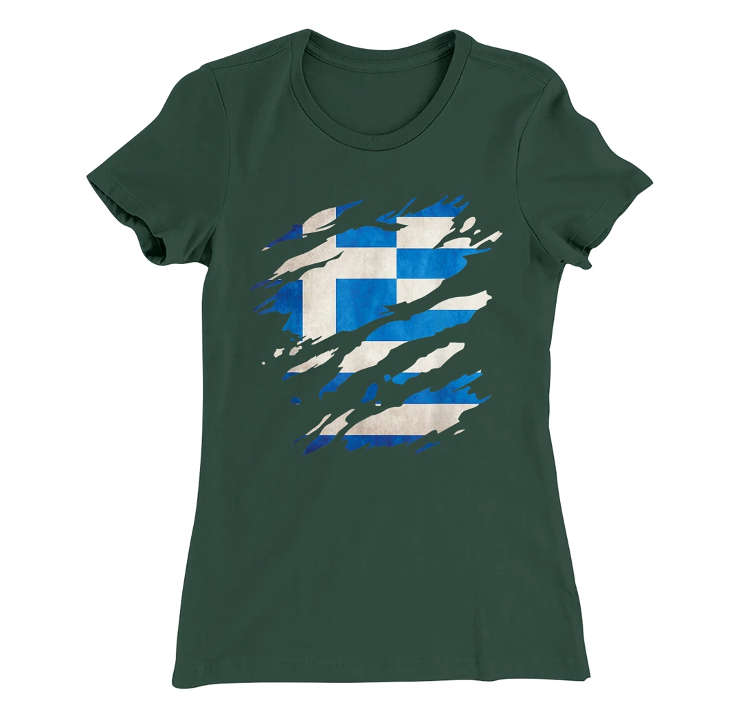 Greece - national flag, scratches, cracks T-Shirt, Kid T-Shirt and Women T-Shirt