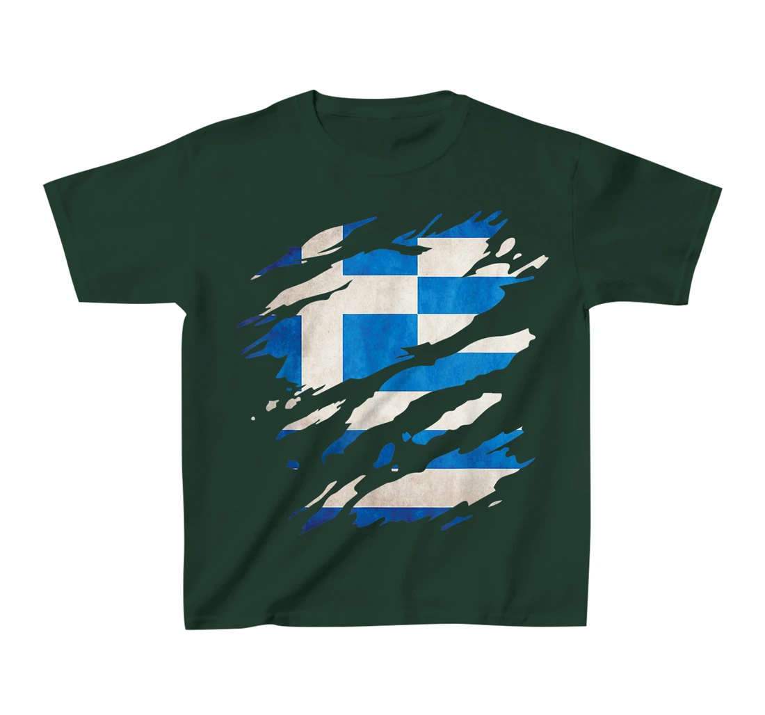 Greece - national flag, scratches, cracks T-Shirt, Kid T-Shirt and Women T-Shirt