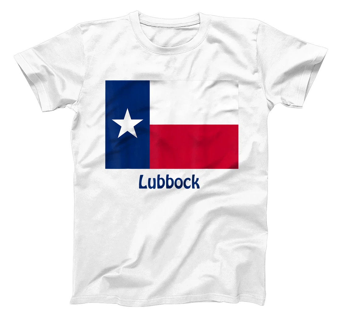 Womens Lubbock Texas USA Flag Souvenir T-Shirt, Kid T-Shirt and Women T-Shirt