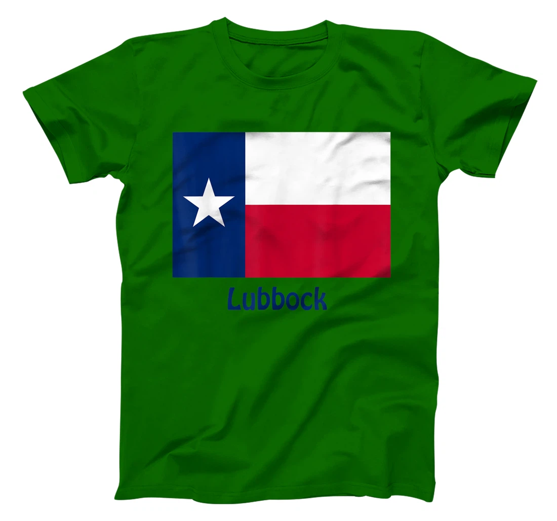 Womens Lubbock Texas USA Flag Souvenir T-Shirt, Kid T-Shirt and Women T-Shirt