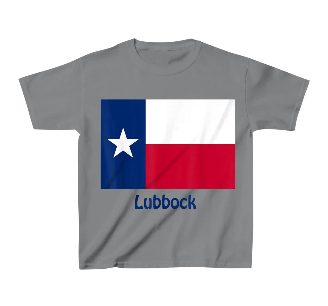 Womens Lubbock Texas USA Flag Souvenir T-Shirt, Kid T-Shirt and Women T-Shirt