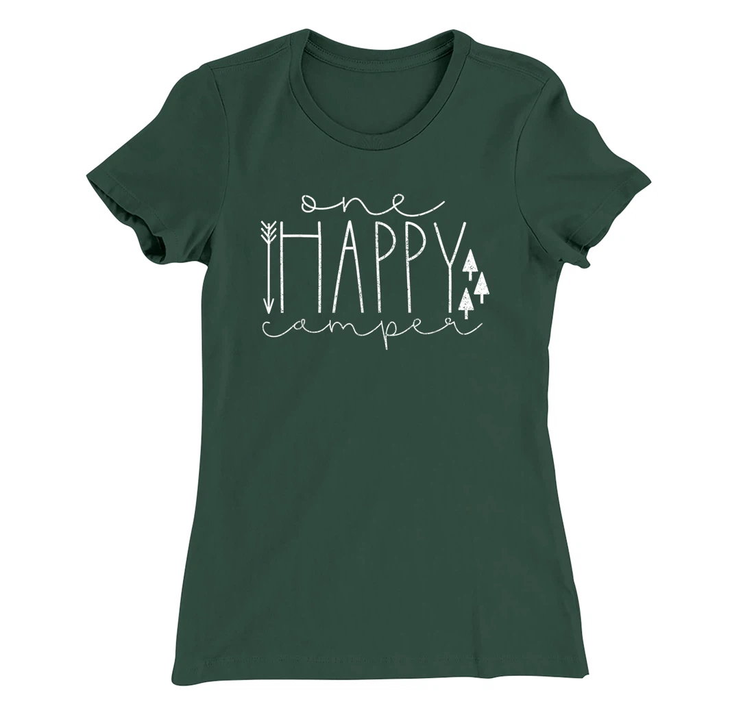 Happy Camping Outdoor Camper T-Shirt, Kid T-Shirt and Women T-Shirt