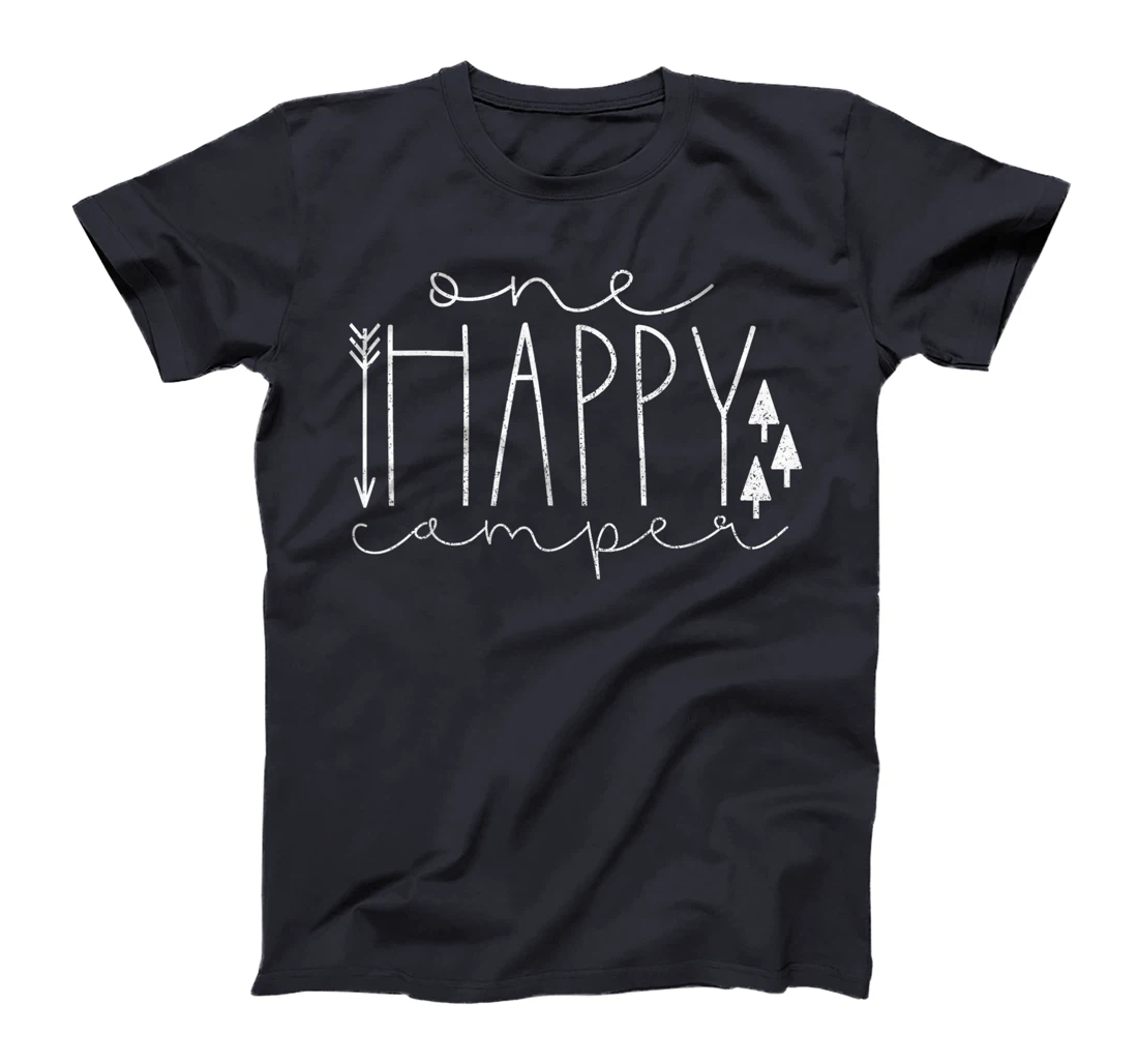 Happy Camping Outdoor Camper T-Shirt, Kid T-Shirt and Women T-Shirt