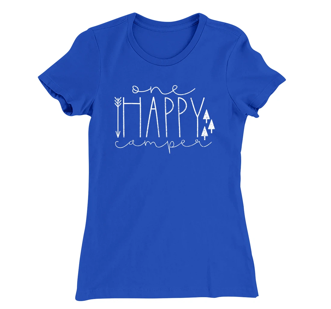Happy Camping Outdoor Camper T-Shirt, Kid T-Shirt and Women T-Shirt