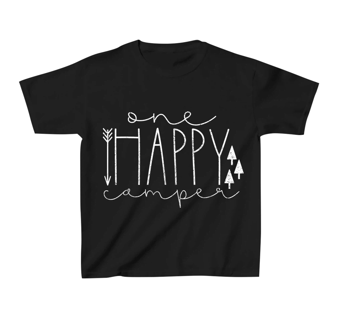 Happy Camping Outdoor Camper T-Shirt, Kid T-Shirt and Women T-Shirt
