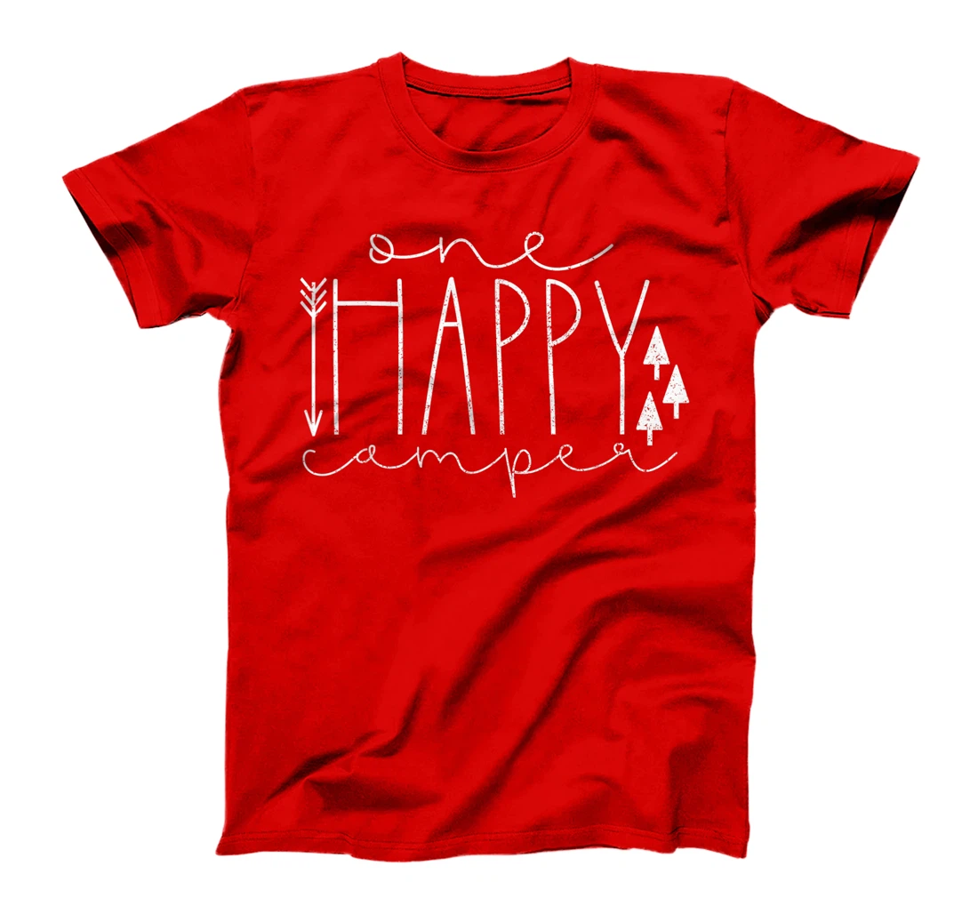 Happy Camping Outdoor Camper T-Shirt, Kid T-Shirt and Women T-Shirt