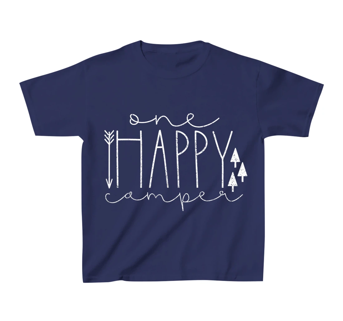 Happy Camping Outdoor Camper T-Shirt, Kid T-Shirt and Women T-Shirt