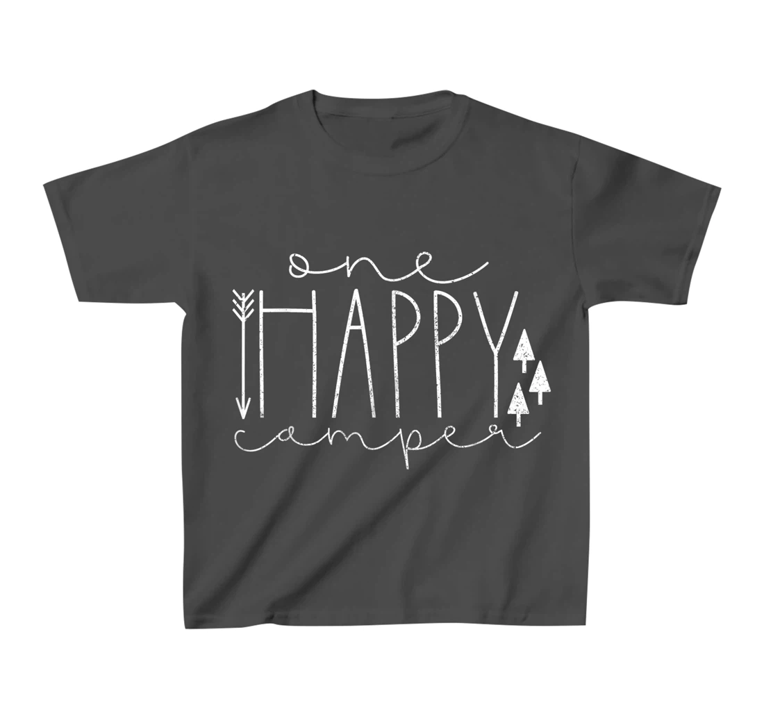 Happy Camping Outdoor Camper T-Shirt, Kid T-Shirt and Women T-Shirt
