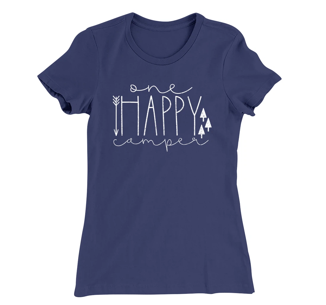 Happy Camping Outdoor Camper T-Shirt, Kid T-Shirt and Women T-Shirt