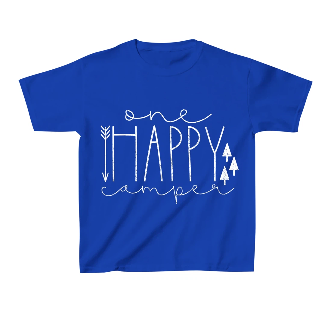 Happy Camping Outdoor Camper T-Shirt, Kid T-Shirt and Women T-Shirt