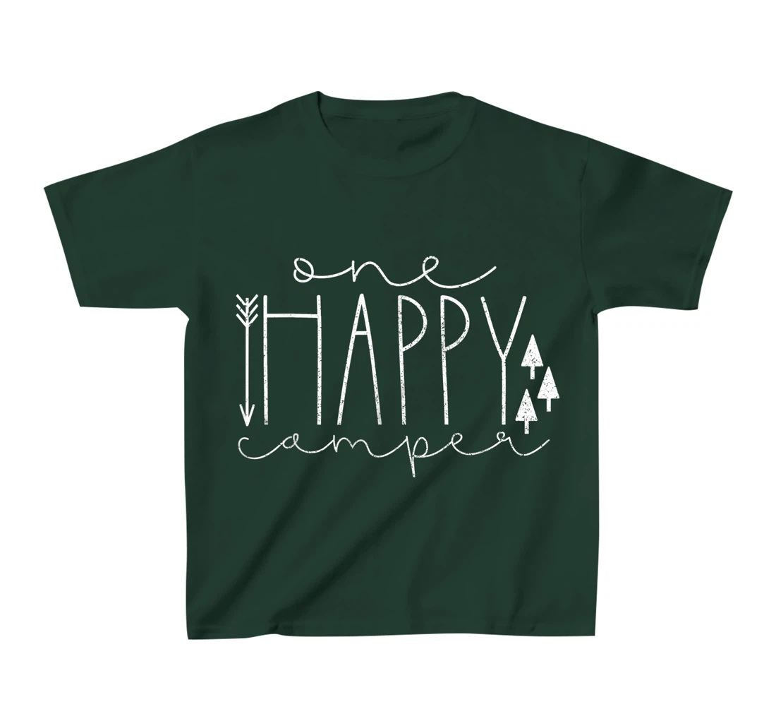 Happy Camping Outdoor Camper T-Shirt, Kid T-Shirt and Women T-Shirt