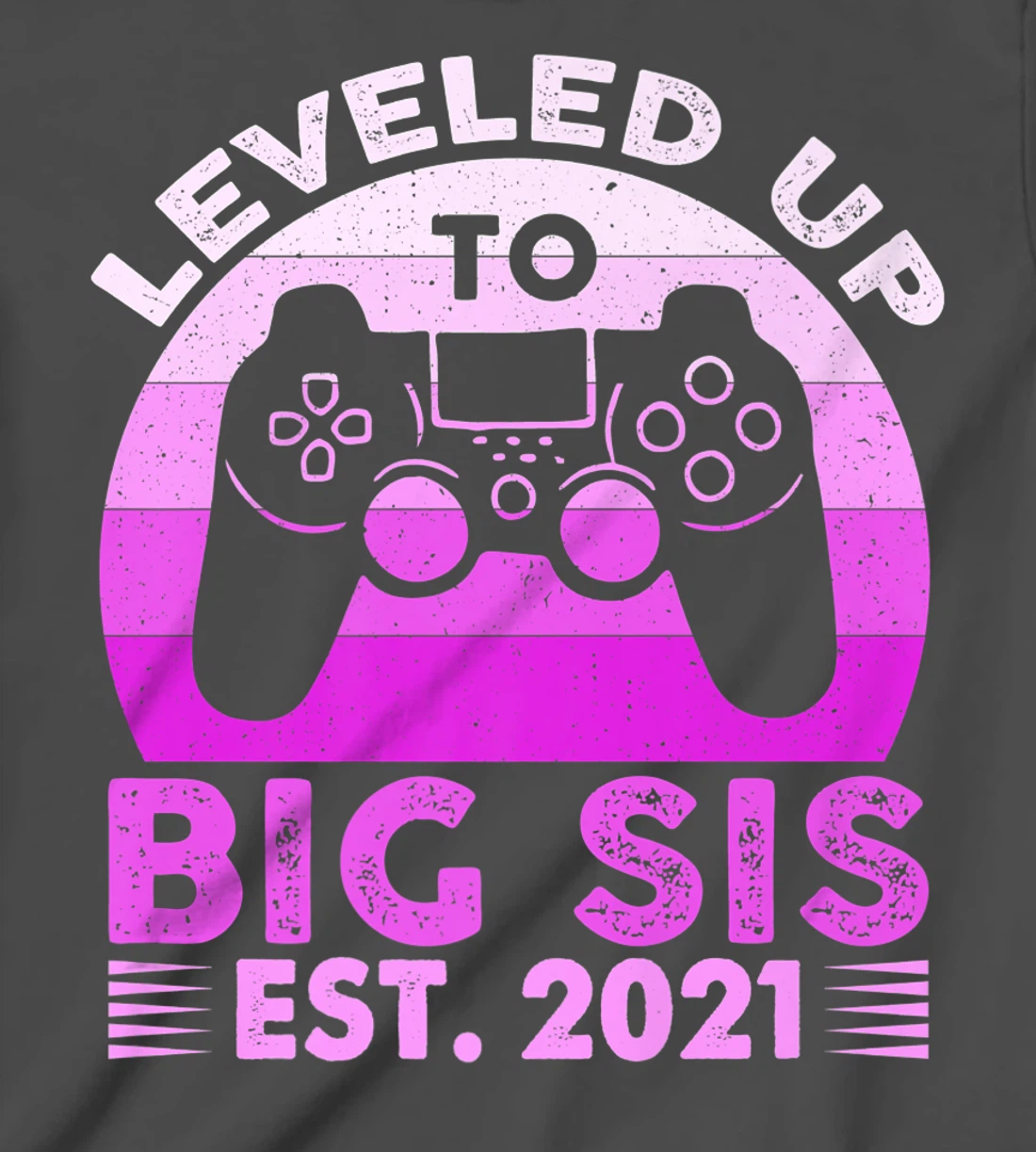 I Leveled Up To Big Sis Est 2021 Promoted To Big Sister Gift T-Shirt, Kid T-Shirt and Women T-Shirt