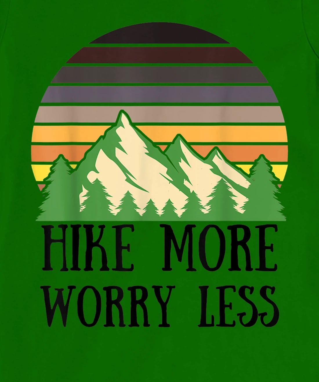 Womens Hike More Worry Less Funny Nature Lovers Hiking Mountains T-Shirt, Women T-Shirt