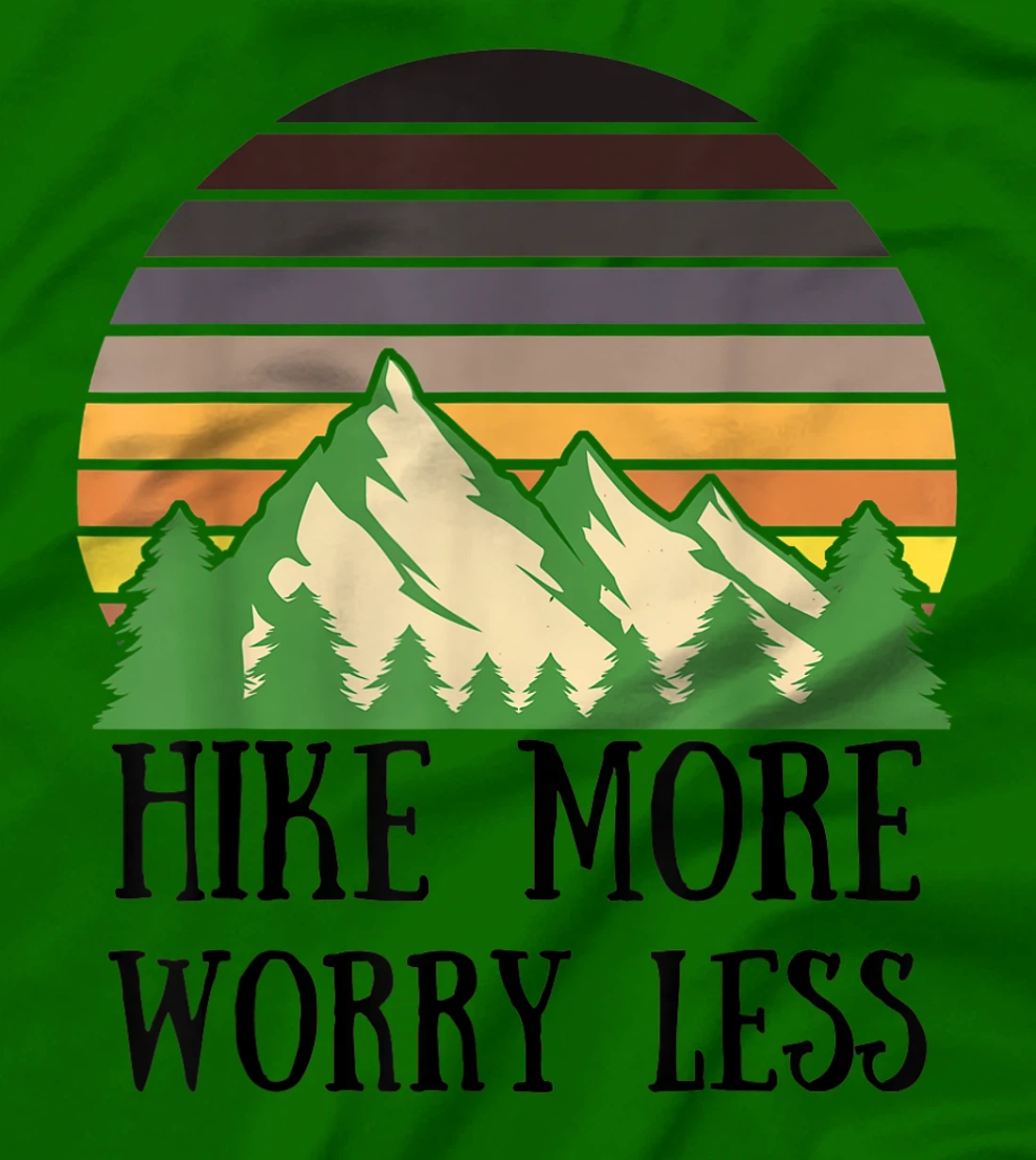 Womens Hike More Worry Less Funny Nature Lovers Hiking Mountains T-Shirt, Women T-Shirt