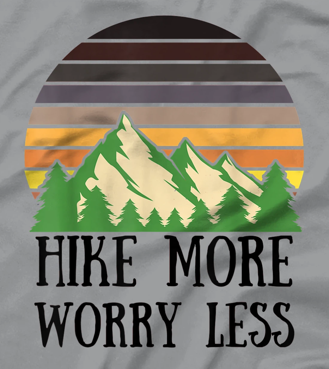 Womens Hike More Worry Less Funny Nature Lovers Hiking Mountains T-Shirt, Women T-Shirt
