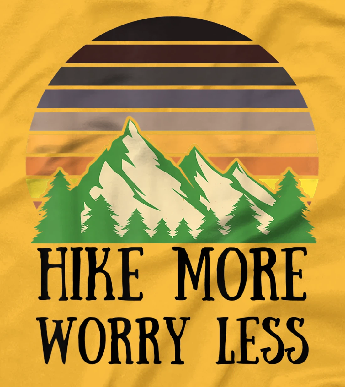 Womens Hike More Worry Less Funny Nature Lovers Hiking Mountains T-Shirt, Women T-Shirt
