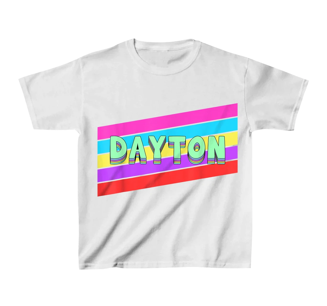 Womens Dayton Ohio Vintage Retro Throwback Gift T-Shirt, Kid T-Shirt and Women T-Shirt