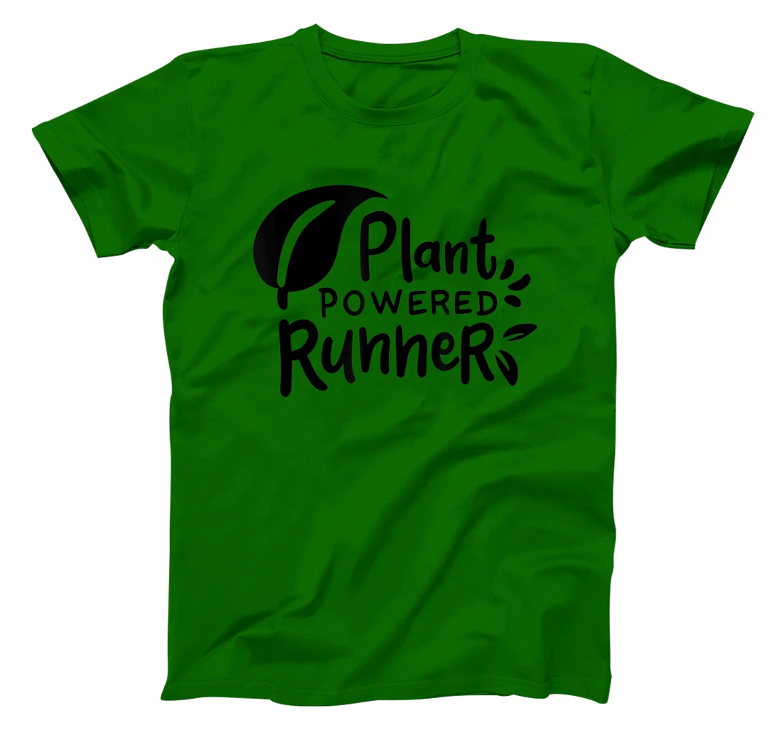 Womens Plant Powered Runner Design for a Vegan T-Shirt, Women T-Shirt