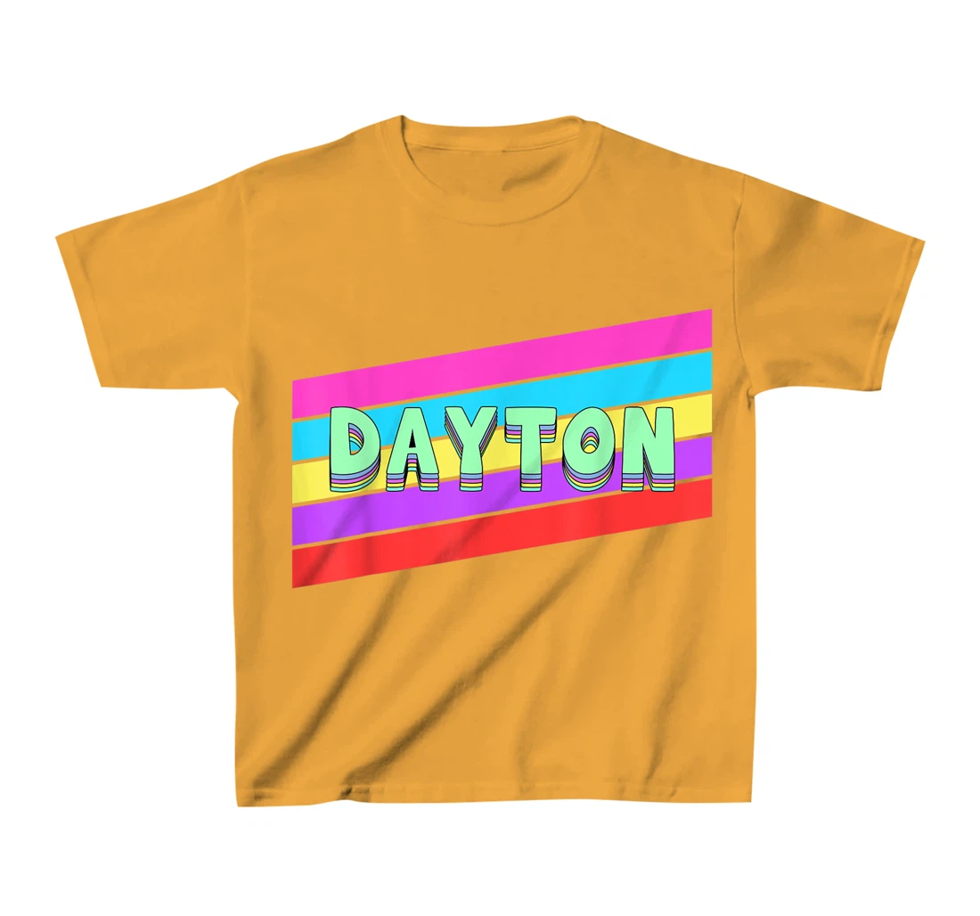 Womens Dayton Ohio Vintage Retro Throwback Gift T-Shirt, Kid T-Shirt and Women T-Shirt