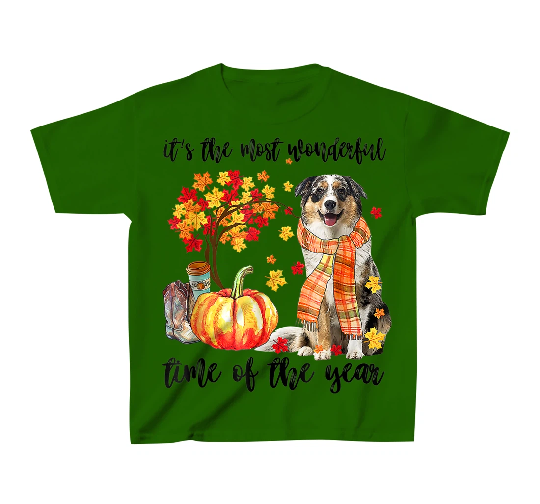 Womens It's The Most Wonderful Time Of The Year Australian Shepherd T-Shirt, Kid T-Shirt and Women T-Shirt