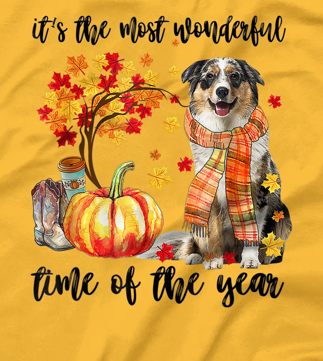 Womens It's The Most Wonderful Time Of The Year Australian Shepherd T-Shirt, Kid T-Shirt and Women T-Shirt