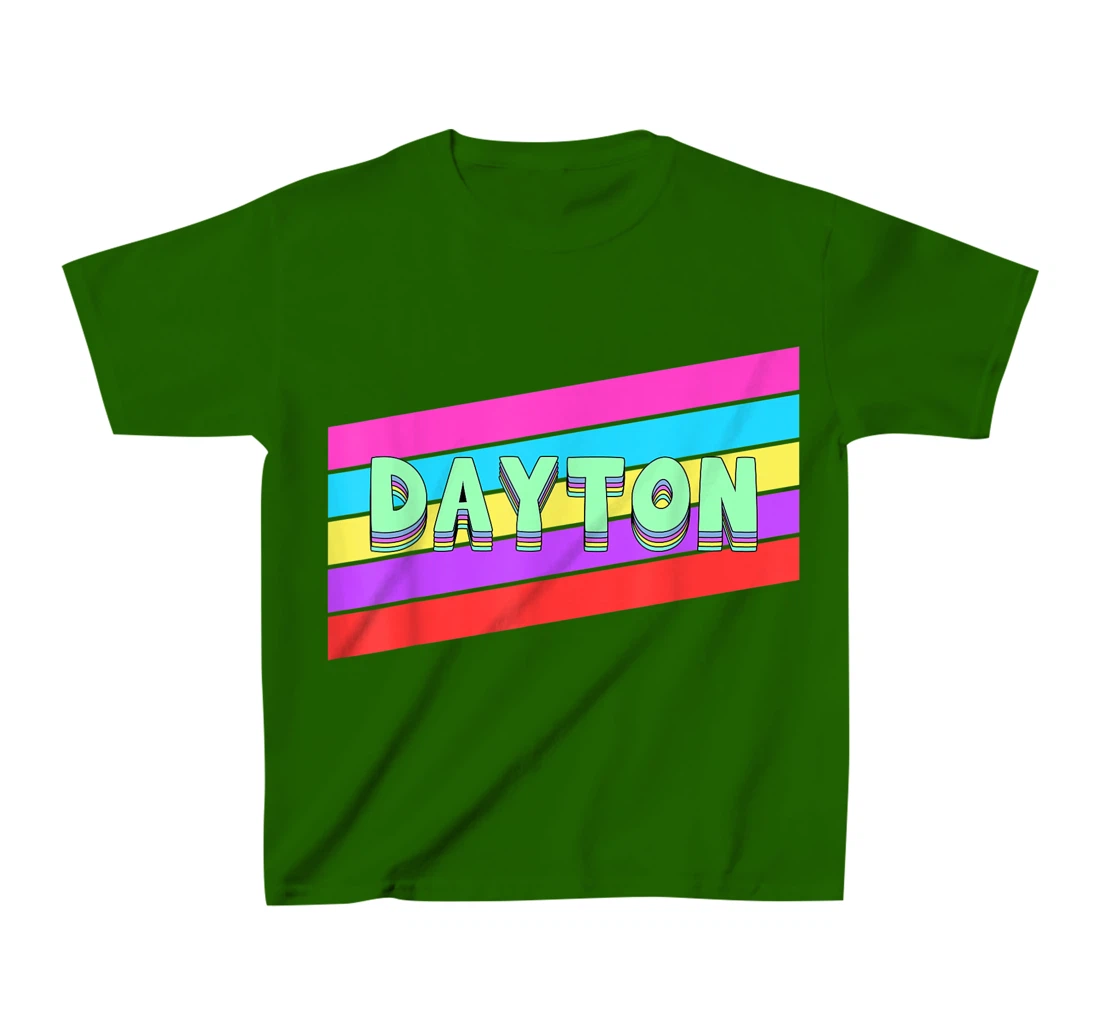 Womens Dayton Ohio Vintage Retro Throwback Gift T-Shirt, Kid T-Shirt and Women T-Shirt
