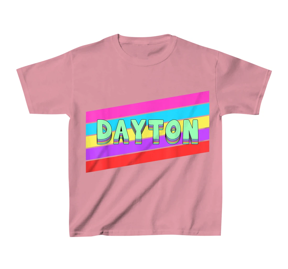 Womens Dayton Ohio Vintage Retro Throwback Gift T-Shirt, Kid T-Shirt and Women T-Shirt
