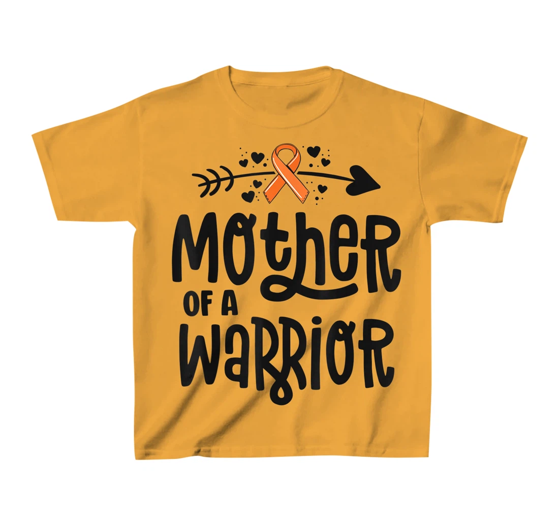 Womens Mother Of A Warrior Mom Family Leukemia Cancer Awareness T-Shirt, Kid T-Shirt and Women T-Shirt