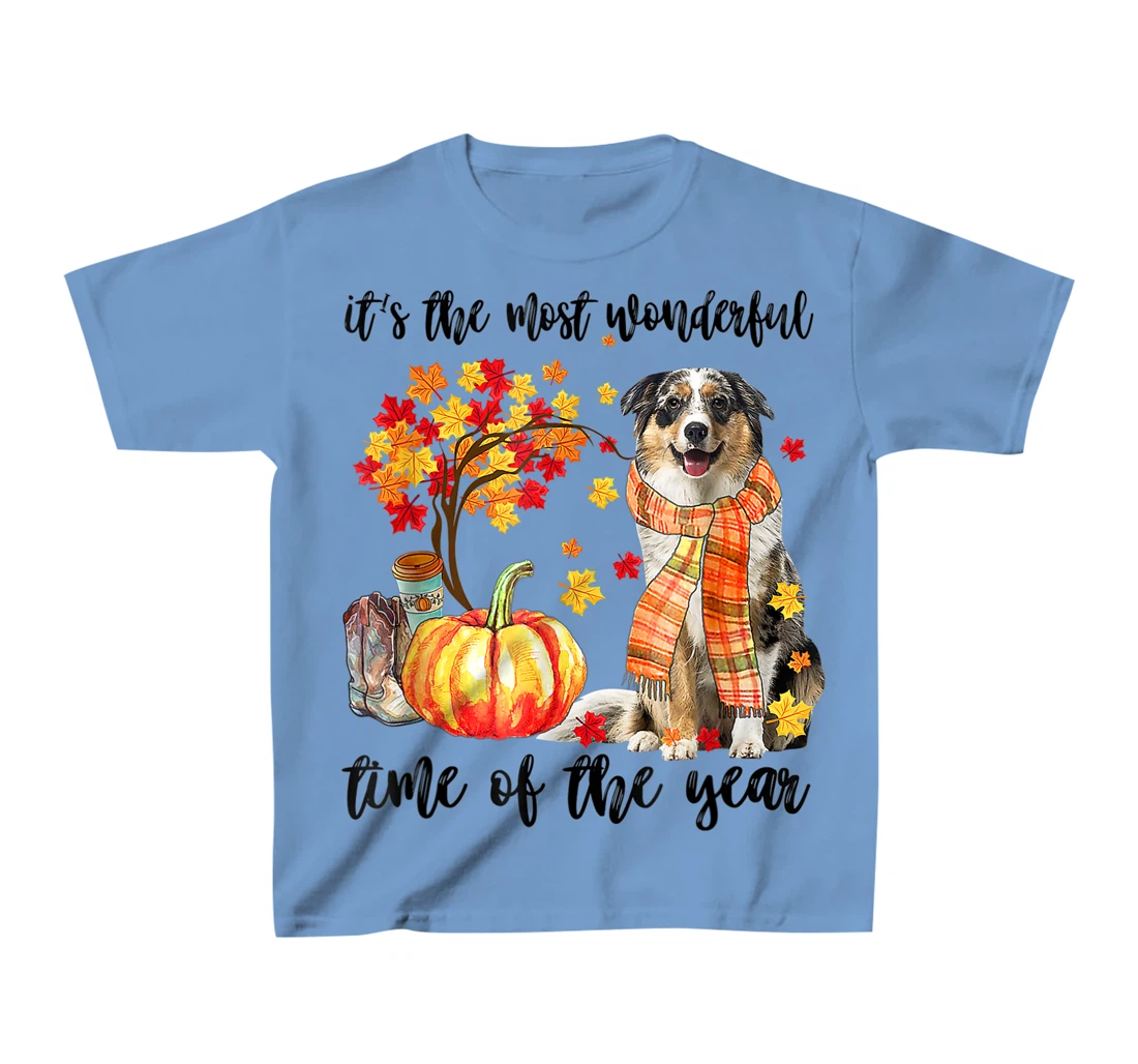 Womens It's The Most Wonderful Time Of The Year Australian Shepherd T-Shirt, Kid T-Shirt and Women T-Shirt