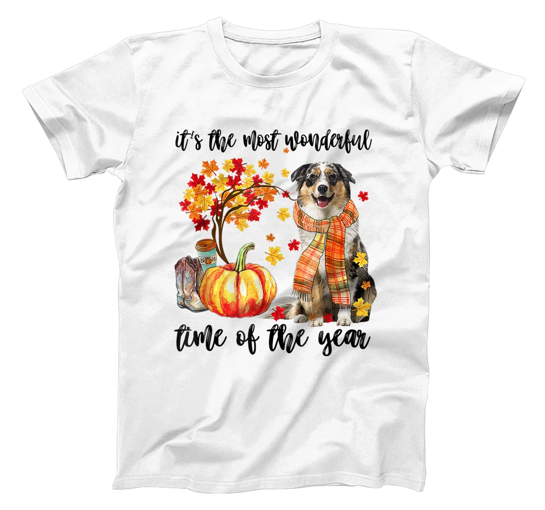 Womens It's The Most Wonderful Time Of The Year Australian Shepherd T-Shirt, Kid T-Shirt and Women T-Shirt