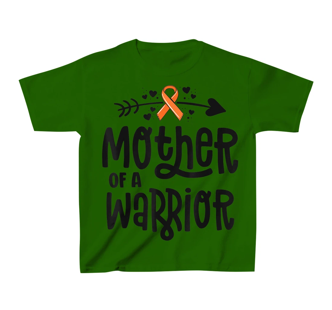 Womens Mother Of A Warrior Mom Family Leukemia Cancer Awareness T-Shirt, Kid T-Shirt and Women T-Shirt